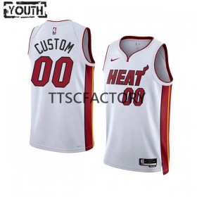 Canotte Bambino Miami Heat Personalizzate Nike 2022-23 Association Edition Bianco Swingman